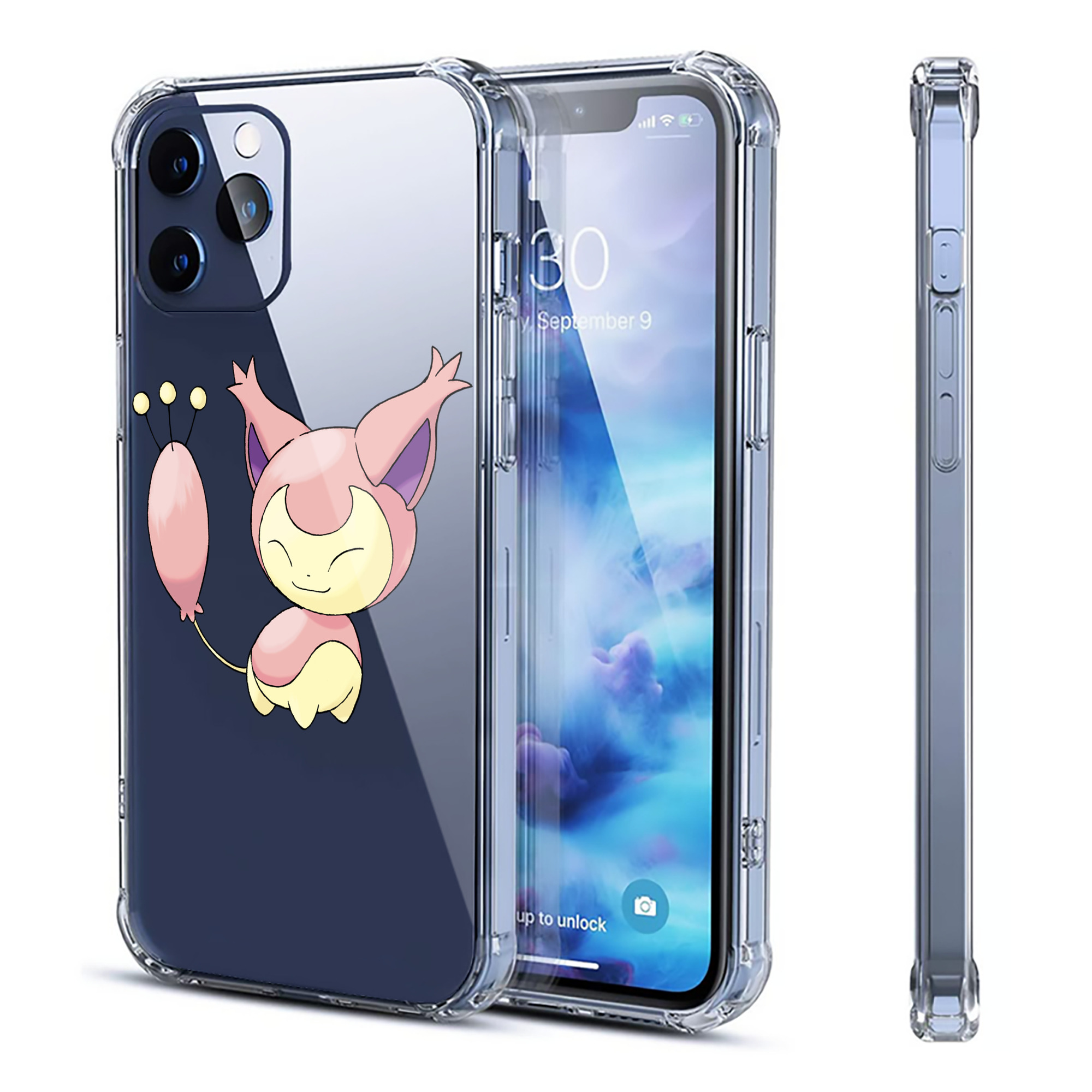 （画像用） ポケットモンスター Pokémon 【iPhone 12シリーズ対応】透明スマホケース（クリアソフトケース）